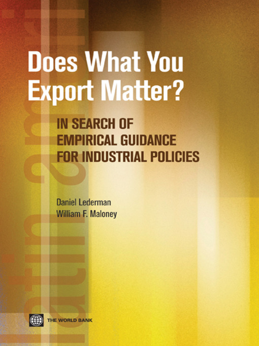 Title details for Does What You Export Matter? by Daniel Lederman - Available